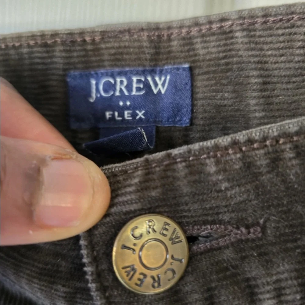J.Crew Men's Corduroy Pants 32x32 Green Straight Leg Flex Retro